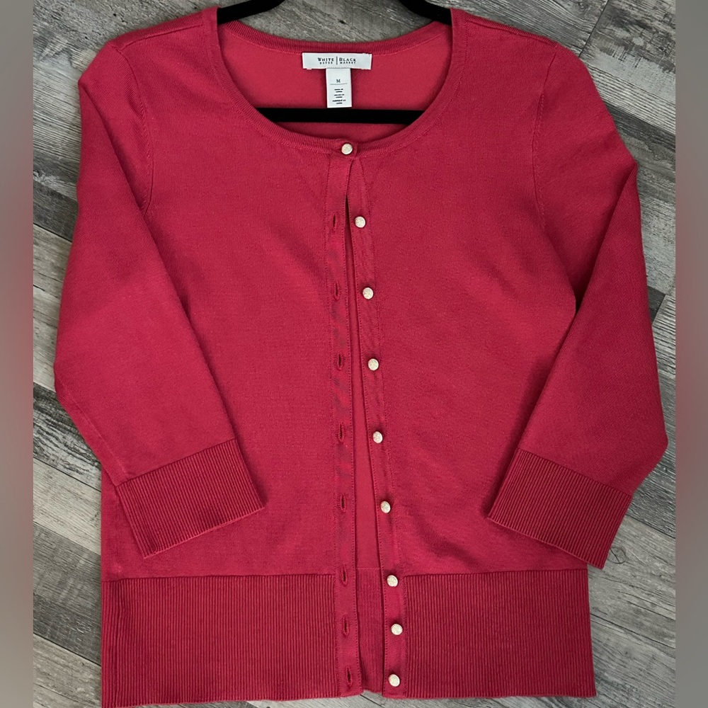 White House Black Market Cardigan Sweater Pink Size Medium